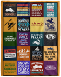 SNOWMOBILE Blanket Quilt Fleece Sherpa Throw Blanket Soft and Warm - VPL Cozy Plush Fleece Blanket - 60x80