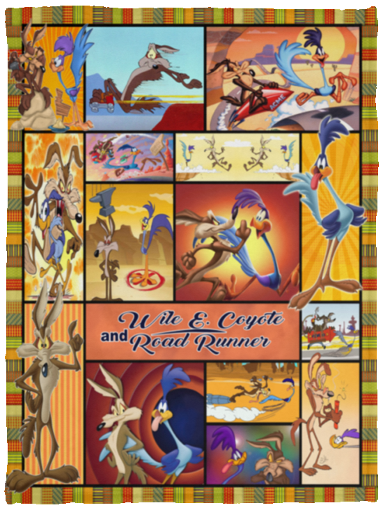 Wile E. Coyote and the Road Runner Blanket, Looney Tunes Fleece, Sherpa Blanket - VPS Cozy Plush Fleece Blanket - 30x40