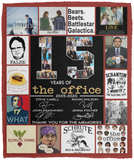 The Office Blanket 15 Years Of The Office Fleece Sherpa Throw Blanket VPM Cozy Plush Fleece Blanket - 50x60