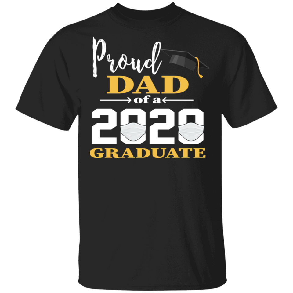 Proud Dad Mom of A 2020 Graduate T-Shirt Couple Matching Graduation Shirt
