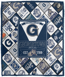 NCAA Georgetown Hoyas 3D Throw Blanket Quilt for Bedroom Living Room Sofa - VPM Cozy Plush Fleece Blanket - 50x60