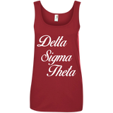 Delta 1913 Sigma Theta Paraphernalia Tank Top Womens Delta Sigma Theta Tank Top  882L Anvil Ladies' 100% Ringspun Cotton Tank Top