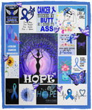 Colorectal Cancer Awareness Blanket Fleece Sherpa Blanket VPM Cozy Plush Fleece Blanket - 50x60