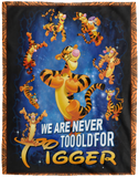 We Are Never Too Old For Tigger Blanket The Tigger Quilt Fleece Sherpa Throw VPL Cozy Plush Fleece Blanket - 60x80