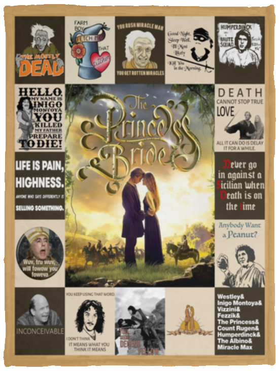 The Princess Bride Blanket The Princess Bride Movies Fleece Sherpa Blanket VPS Cozy Plush Fleece Blanket - 30x40