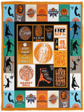 Basketball 3 Blanket Fleece Sherpa Throw Quilt Blanket for Bedroom Sofa - VPS Cozy Plush Fleece Blanket - 30x40