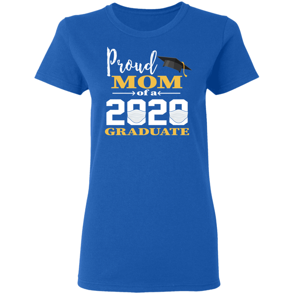 Proud Dad Mom of A 2020 Graduate T-Shirt Couple Matching Graduation Shirts