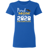 Proud Dad Mom of A 2020 Graduate T-Shirt Couple Matching Graduation Shirts