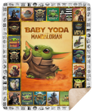 Baby Yo-da Blanket Star-Wars Blanket Mandalorian Blanket - Yo-da Funny Blanket Gift Idea for Men Women - Birthday Gift - Sherpa Blanket - 50"x60"