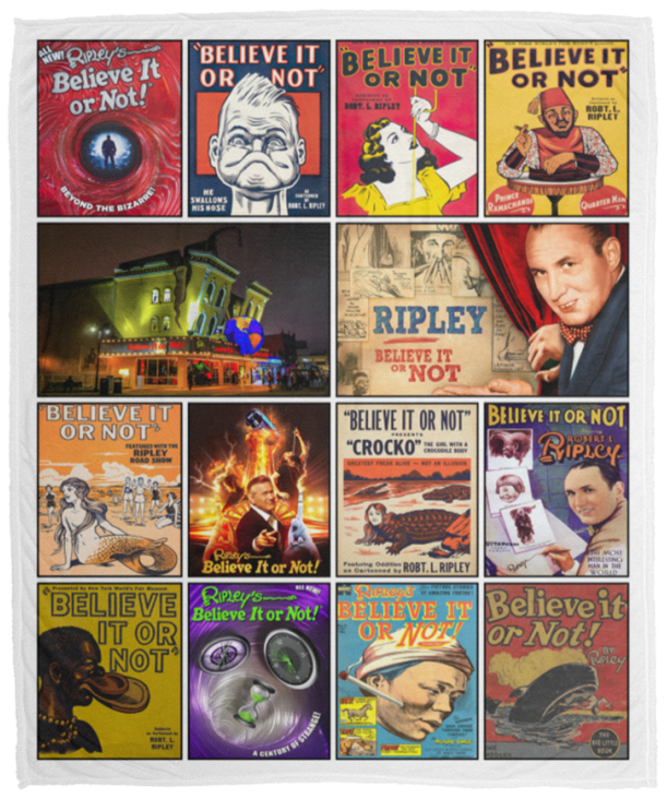 Ripley's Believe it or not Blankets, Soft Comfy Warm Plush Fleece Blankets - VPM Cozy Plush Fleece Blanket - 50x60