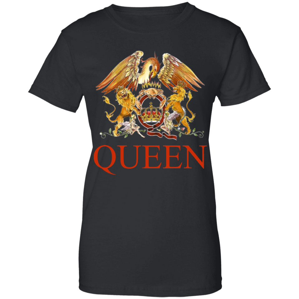 Queen women's Vintage Crest Logo T-shirt Freddie Rockstar Legend T-Shirt Vintage
