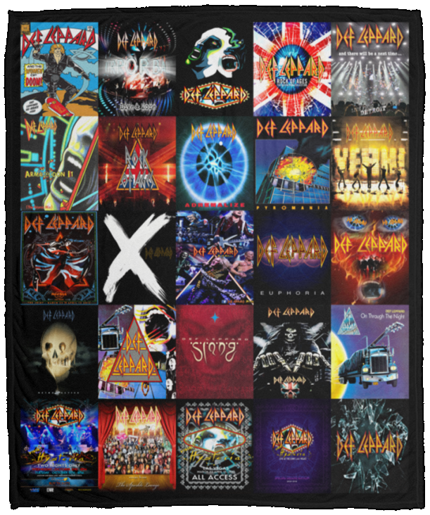 Def Leppard Blanket Def Leppard Quilt Fleece Sherpa Throw Blanket Soft and Warm - VPM Cozy Plush Fleece Blanket - 50x60