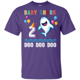 Kids Baby Shark Shirt Toddler 2nd birthday 2 Year Old Boy or Girl (G200B Gildan Youth Ultra Cotton T-Shirt)