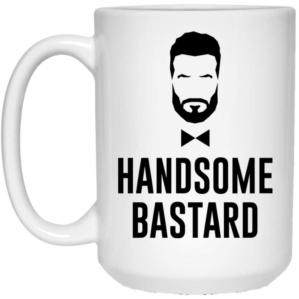 Jyotis - Handsome Bastard Mug Funny Coffee Mug Funny Gift Husband Gift Boyfriend Gift 15Oz