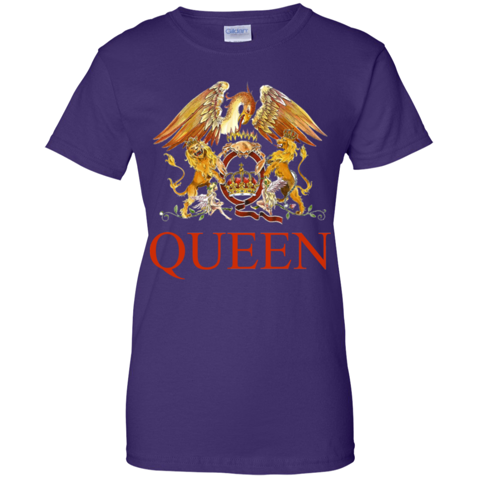 Queen women's Vintage Crest Logo T-shirt Freddie Rockstar Legend T-Shirt Vintage
