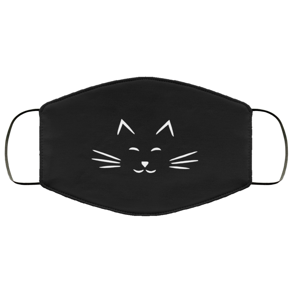 Black Women Men Unisex Face Masks Cloth Cover Mask Reusable Washable Fashion USA -  Adult-kitten