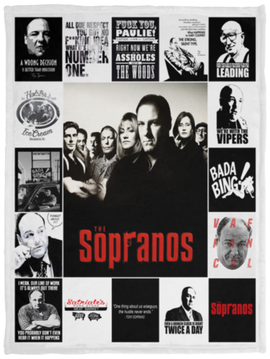 The Sopranos Blanket, The Sopranos Quilt, Fleece Sherpa Blankets and Throws VPS Cozy Plush Fleece Blanket - 30x40