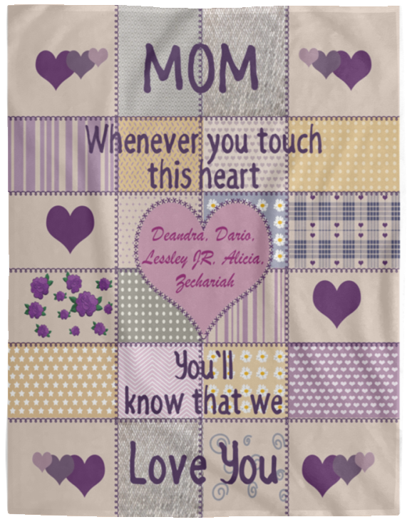 DEANDRA,DARIO,LESSLEY JR, ALICIA, ZECHARIAH - VPL Cozy Plush Fleece Blanket - 60x80