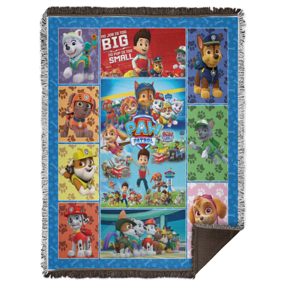 Paw Patrol Blanket Fleece Sherpa Throw Quilt Blanket for Bedroom Sofa- WB68 Woven Blanket - 60x80