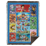 Paw Patrol Blanket Fleece Sherpa Throw Quilt Blanket for Bedroom Sofa- WB68 Woven Blanket - 60x80