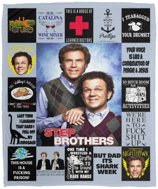 Step Brothers Blanket, Will Ferrell For Fans Fleece Sherpa Throw Blanket VPM Cozy Plush Fleece Blanket - 50x60