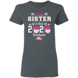 Proud Sister of A Class of 2020 Graduate T-Shirt Quarantined Floral Shirt