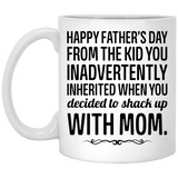 Comcl coffeemug Coffee Gift Stepdad Shacking Up with My Mom Best Dad Ever 1st Day Funny Fathers Day Gifts for Dad Coffee Mug, Best Father's Day Gifts 11oz