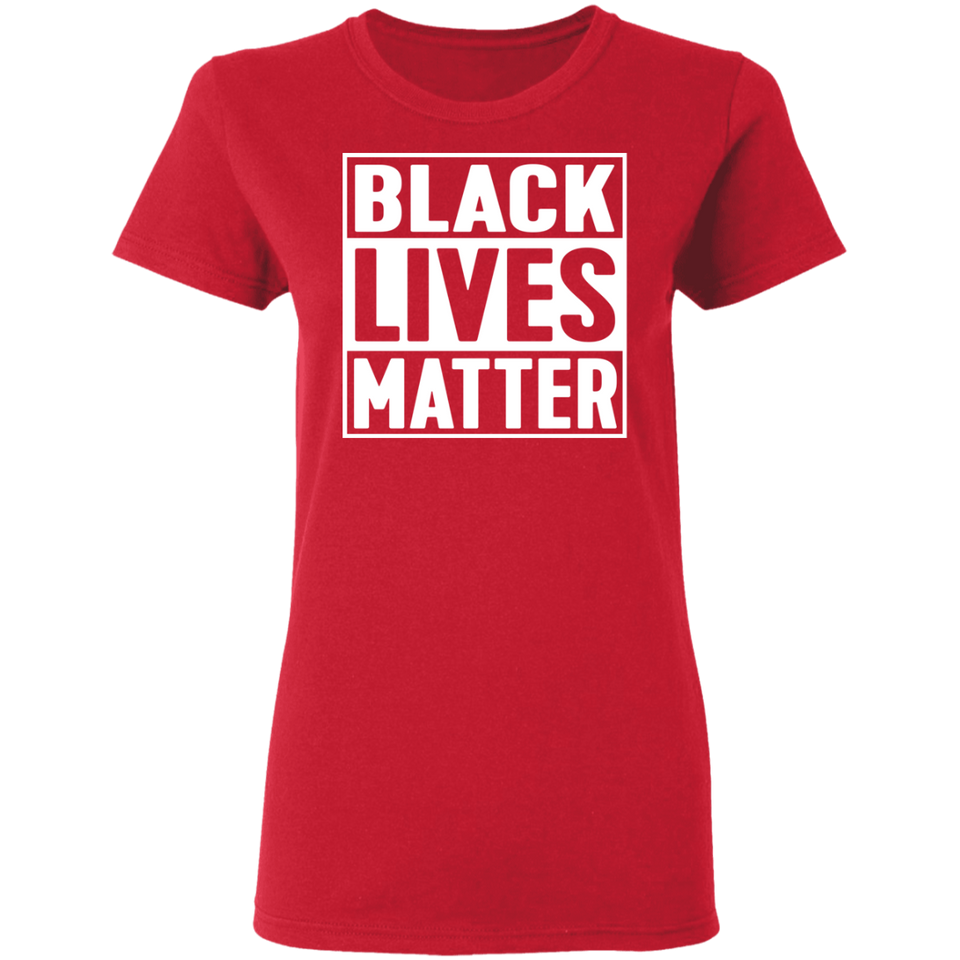 Black Lives Matter T-Shirt I Cant Breathe All Size (S-5XL) + Color  White BLM - Womens