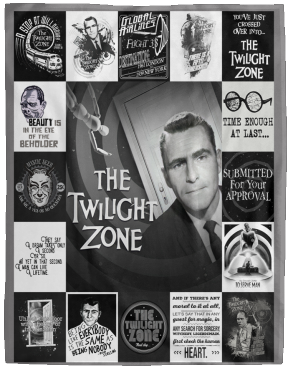 The Twilight Zone Blanket, The Twilight Zone TV Series Fleece, Sherpa Blanket - VPL Cozy Plush Fleece Blanket - 60x80