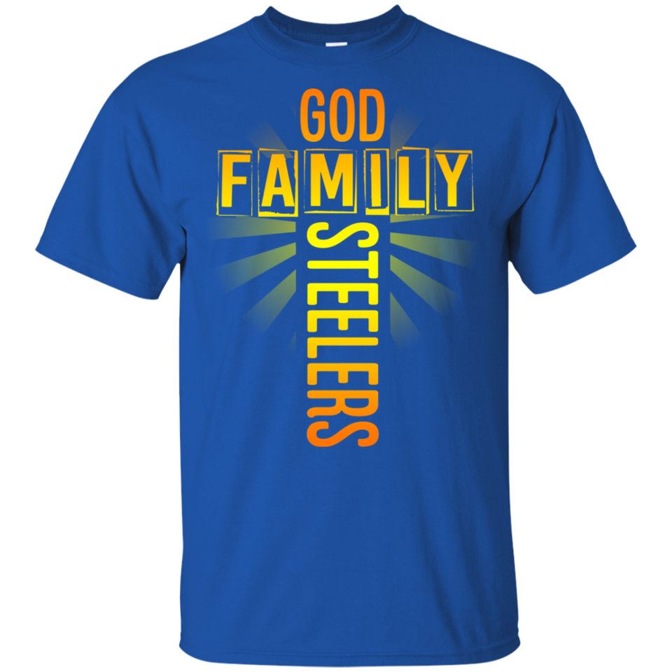 God Family Steelers T-Shirts - Father's Day T-Shirts (Men's T-Shirt) (G200 Gildan Ultra Cotton T-Shirt)