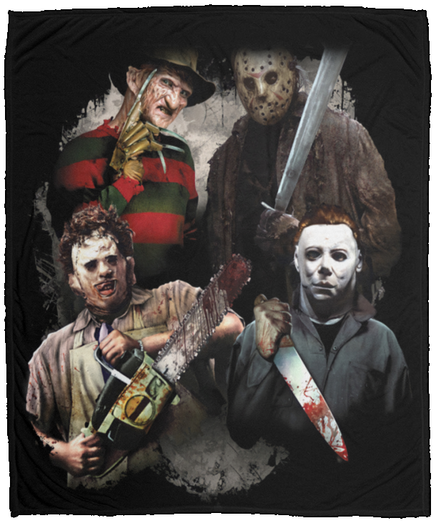 Halloween Michael Myers Ultra-Soft Warm Micro Fleece Throw Blanket Sherpa D18 - (VPM Cozy Plush Fleece Blanket - 50x60