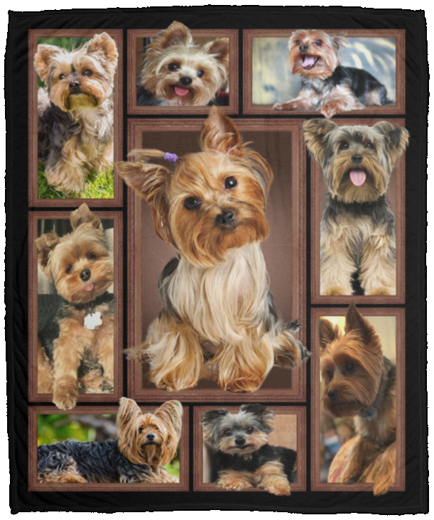 Yorkies Dog 3D Blanket, Yorkies Make Life Better Fleece, Sherpa Blanket VPM Cozy Plush Fleece Blanket - 50x60
