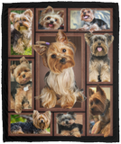 Yorkies Dog 3D Blanket, Yorkies Make Life Better Fleece, Sherpa Blanket VPM Cozy Plush Fleece Blanket - 50x60