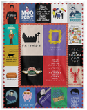 Mr.Jyotis Friends Blanket, Friends Tv Show Signature Actors Thank You for The Memories Best Gift Christmas Quilt Blanket Fleece Sherpa Blanket - VPL Cozy Plush Fleece Blanket - 60x80