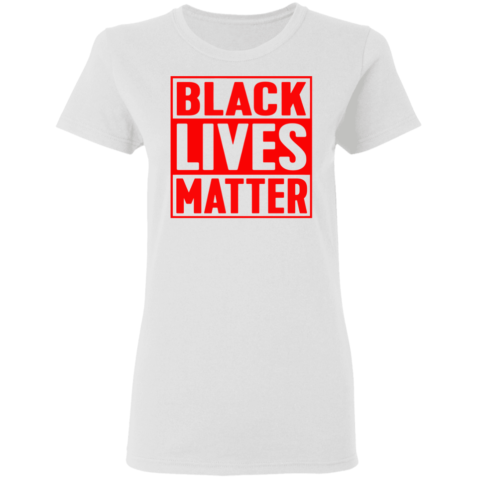 Black Lives Matter T-Shirt I Cant Breathe All Size (S-5XL) + Color Red BLM - Womens