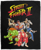 Street Fighter II Video Game Inspired Sherpa Bed Blanket Plush Throw Blanket - VPM Cozy Plush Fleece Blanket - 50x60