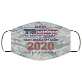 re-elect trump make liberals cry again 2020 FMA Face Mask