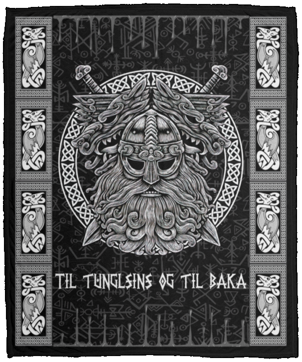 Til tunglsins og til baka - VPM Cozy Plush Fleece Blanket - 50x60