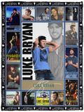 Luke Bryan Blanket, Luke Bryan Fleece, Sherpa Blanket For Fans VPS Cozy Plush Fleece Blanket - 30x40