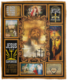 Jesus Is My Love My Hero Blanket Jesus Christmas Quilt Fleece Sherpa Gift Idea VPM Cozy Plush Fleece Blanket - 50x60