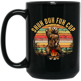 Shuh Duh Fuh Cup Bear Drinking Beer Camping Coffee Mug, Shuh Duh Fuh Cup Bear coffee mug, Shuh Duh Fuh Cup coffee mug, funny camping mug, Bear coffee 15oz