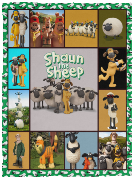 Shaun the Sheep Blanket Shaun the Sheep Quilt Fleece Sherpa Throw Blanket - VPS Cozy Plush Fleece Blanket - 30x40