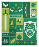Legend of Zelda Blanket, Best Retro Games Of All Time Fleece, Sherpa Blanket VPM Cozy Plush Fleece Blanket - 50x60