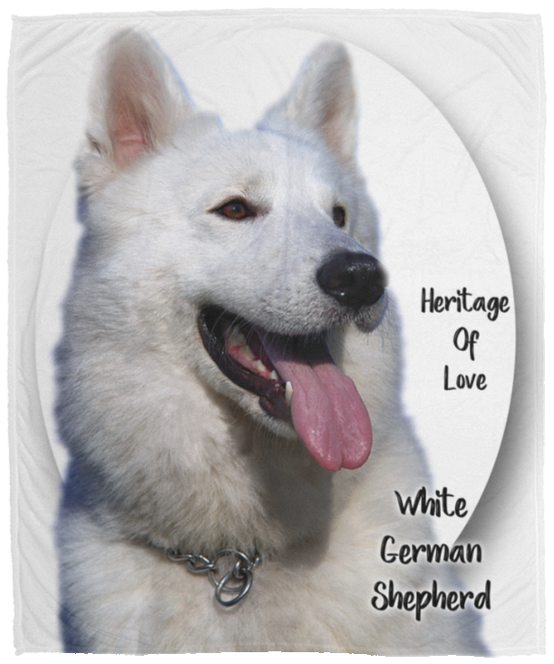 White Shepherd - VPM Cozy Plush Fleece Blanket - 50x60