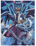 Seto Kaiba - Yu-gi-oh Blanket Blue-Eyes White Dragon Quilt Fleece Sherpa Throw - VPL Cozy Plush Fleece Blanket - 60x80