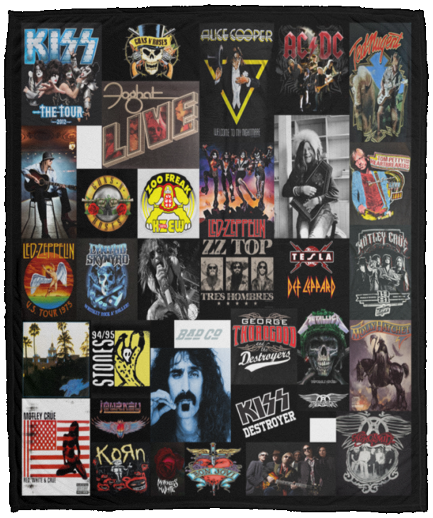 Classic Rock Bands Blanket, Rock Bands For Fans Fleece, Sherpa Blanket VPM Cozy Plush Fleece Blanket - 50x60