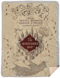 Harry Potter Blanket, The Marauders Map Blanket, Hogwarts Blanket Quilt SHL Sherpa Blanket - 60x80