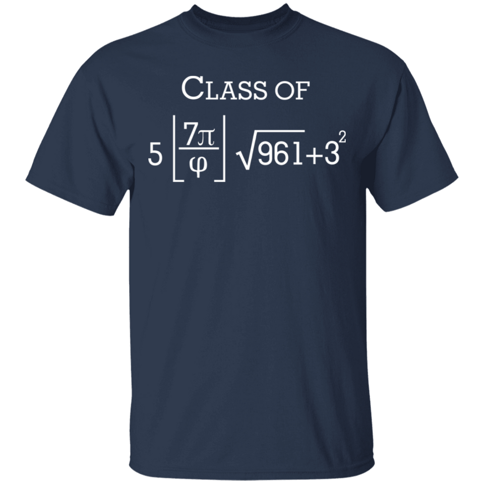 Class of 2024 Math Geek Funny Pi 8th Grade Graduation Gift T-Shirt