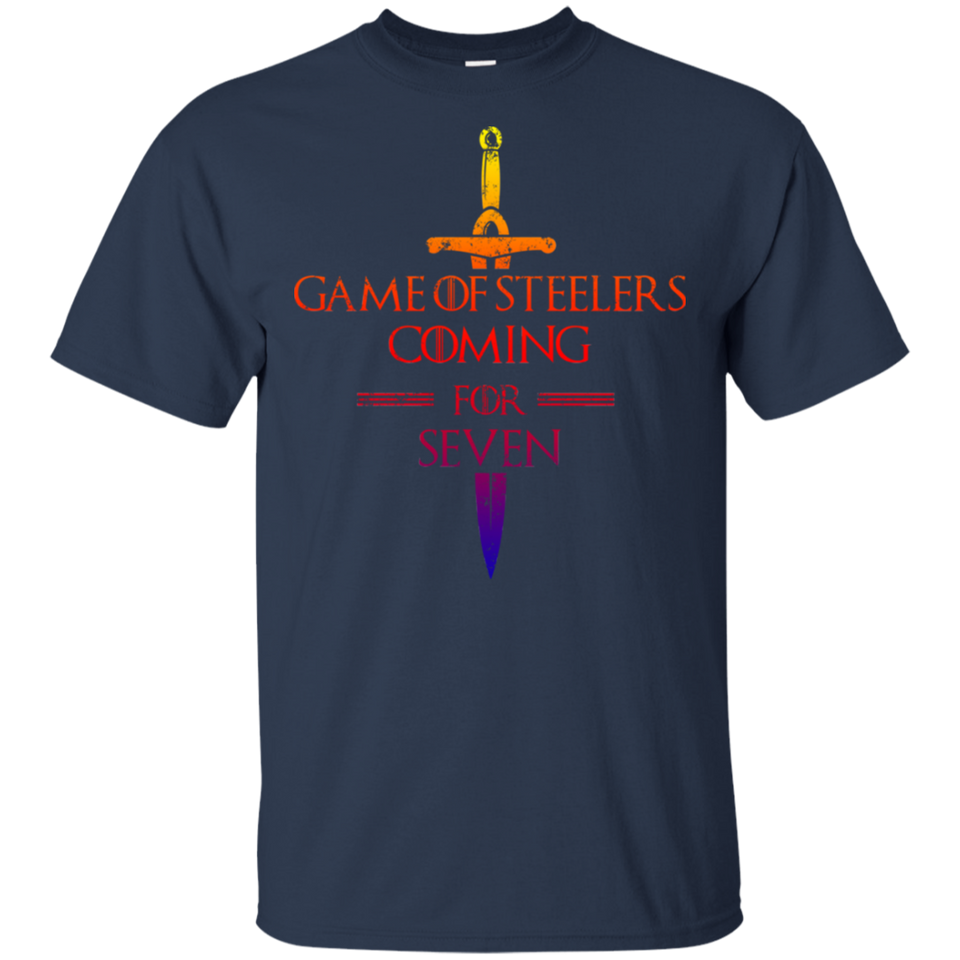 Game of Steelers Coming for Seven T-Shirt, Funny T-shirt for Steelers Fans G200 Gildan Ultra Cotton T-Shirt