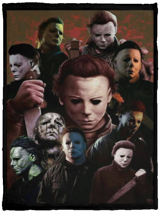 Halloween Michael Myers Ultra-Soft Warm Micro Fleece Throw Blanket Sherpa D3 VPS Cozy Plush Fleece Blanket - 30x40